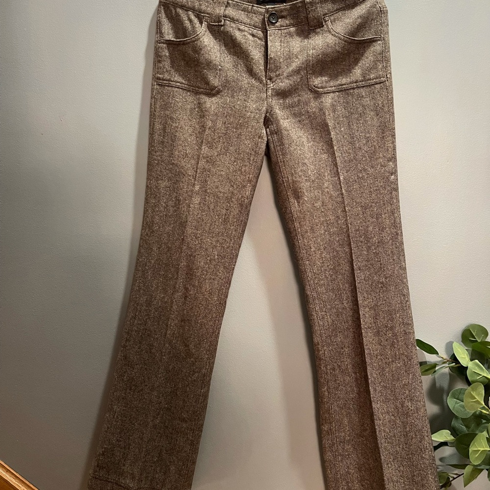 Banana republic brown tweed pants size 8